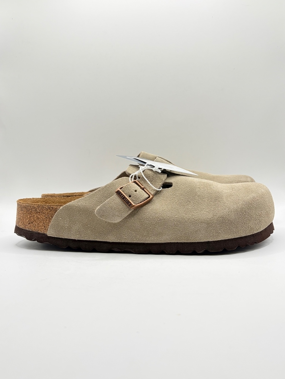 Birkenstock Boston Soft Footbed clogs in the classic Taupe size 44 / 11 Men